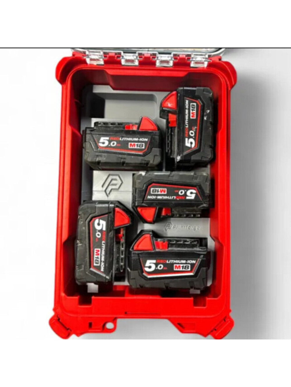 Milwaukee M18 Battery Packout Insert – Fits up to 5 M18 5.0 Batteries